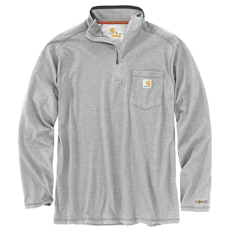 104255 - Carhartt Men's Force Relaxed Fit Midweight Long-Sleeve Quarter-Zip T-Shirt