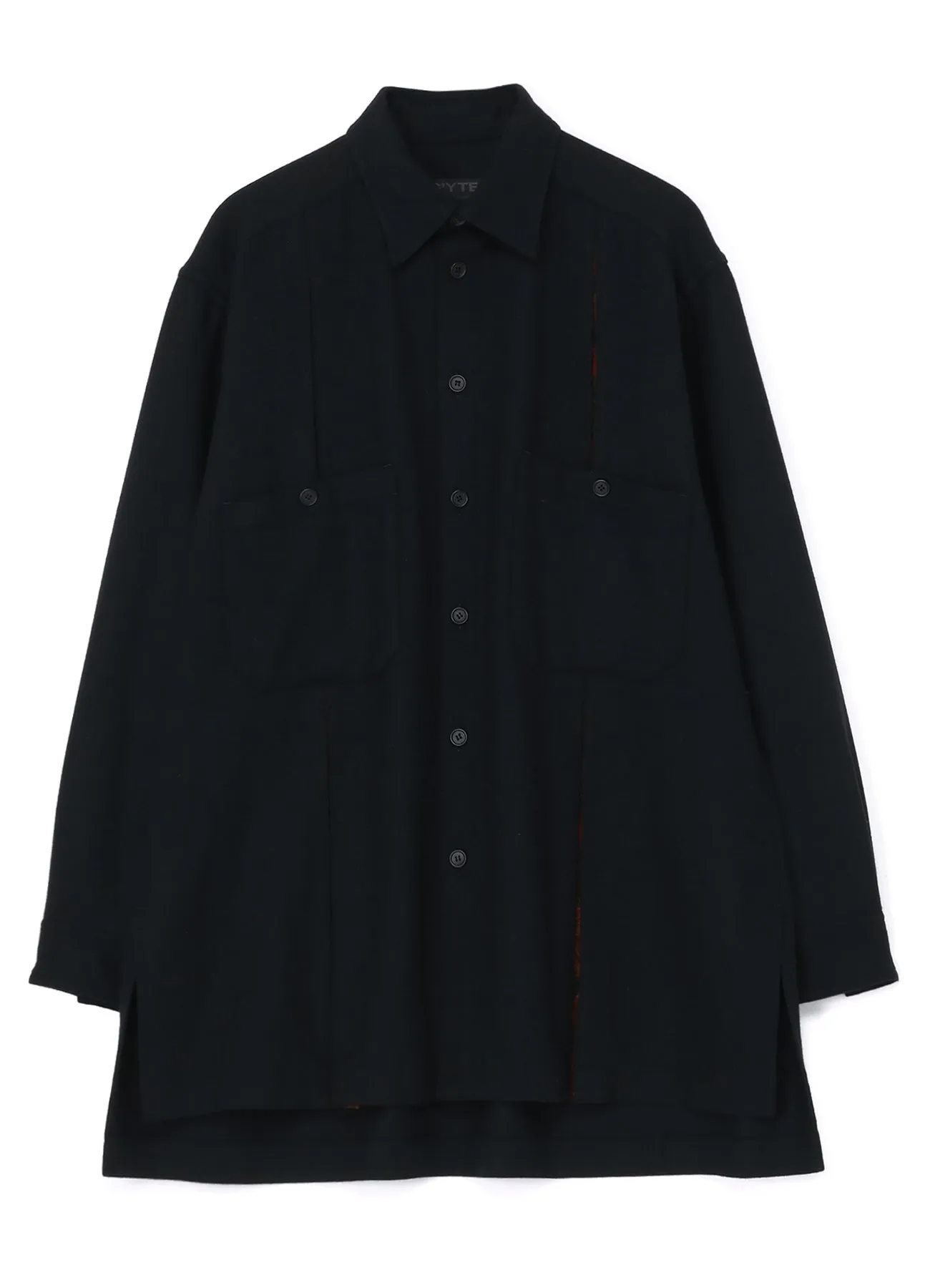 1/10 FLANNEL   COTTON/THORNY JACQUARD VERTICAL GUSSET SHIRTS