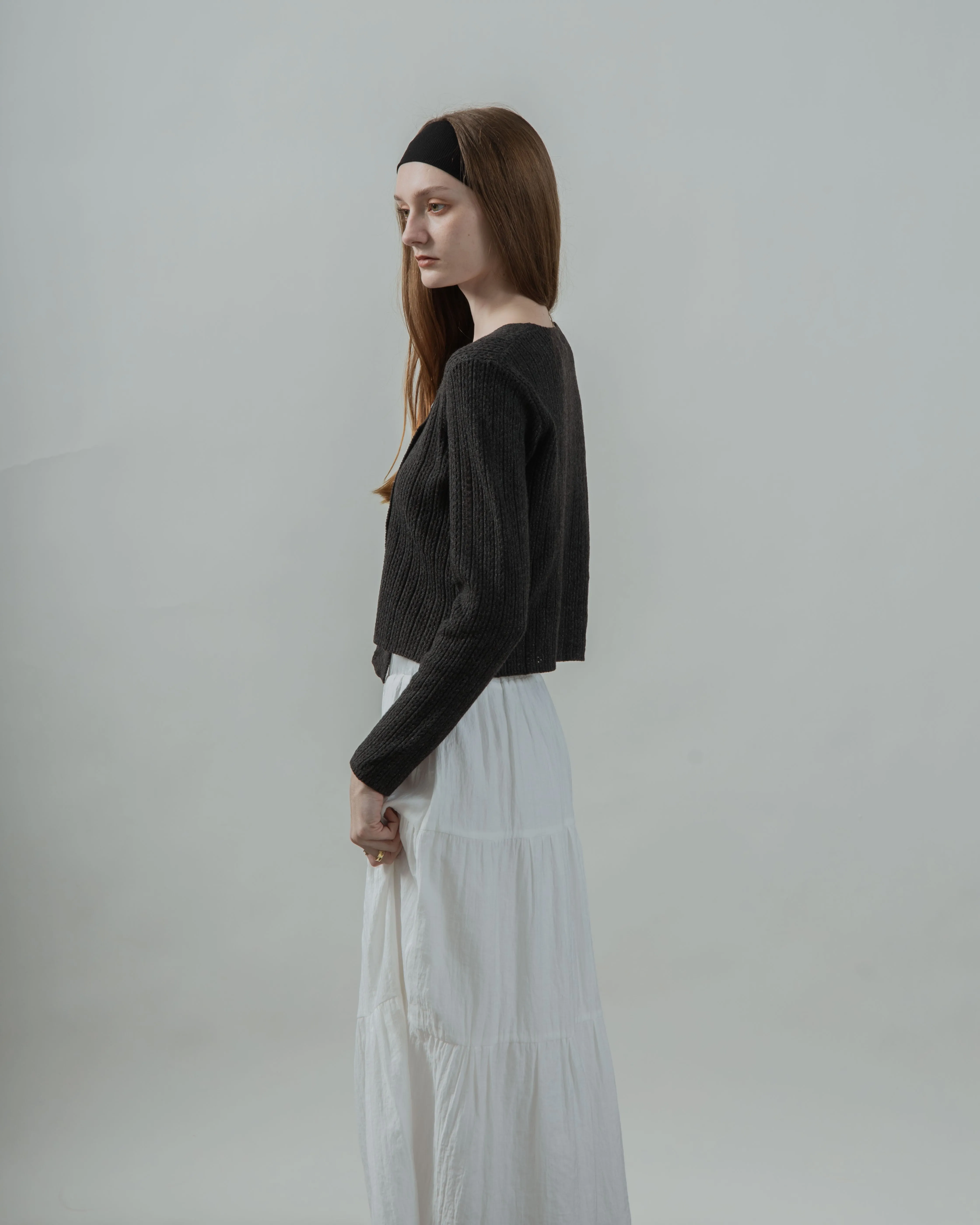 Ada Layered Maxi Skirt (White)