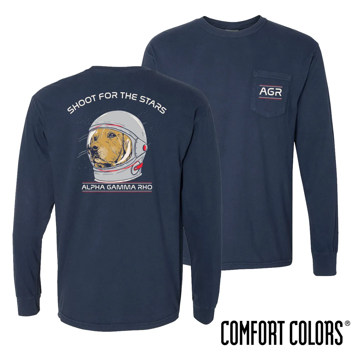 AGR Comfort Colors Astronaut Retriever Long Sleeve Tee