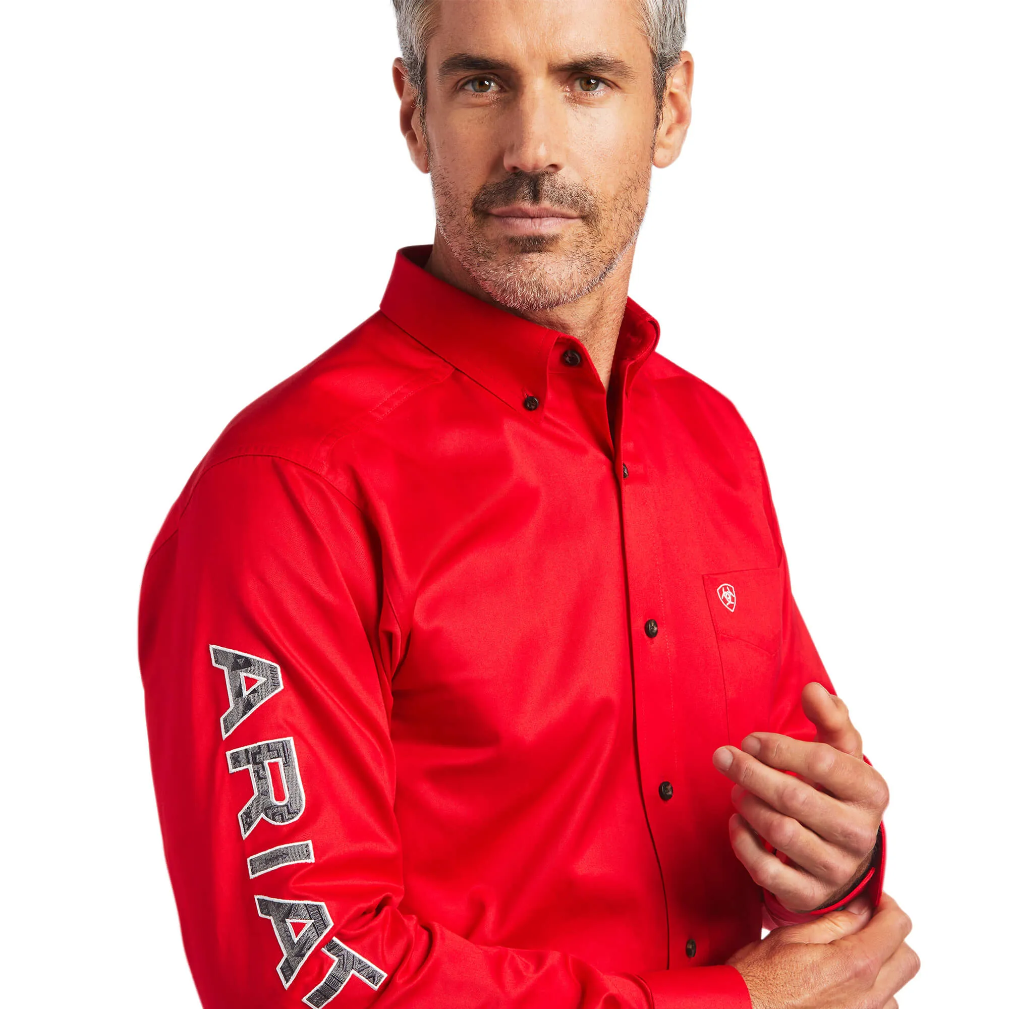 ARIAT Men's Team Logo Twill FTD LS Shirt 10040702