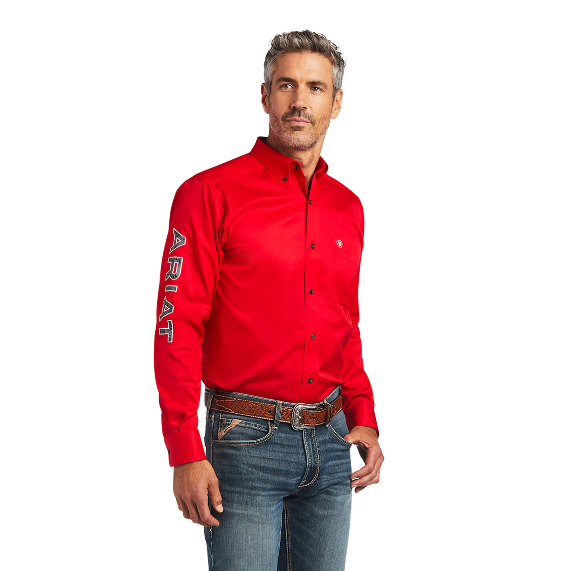 ARIAT Men's Team Logo Twill FTD LS Shirt 10040702