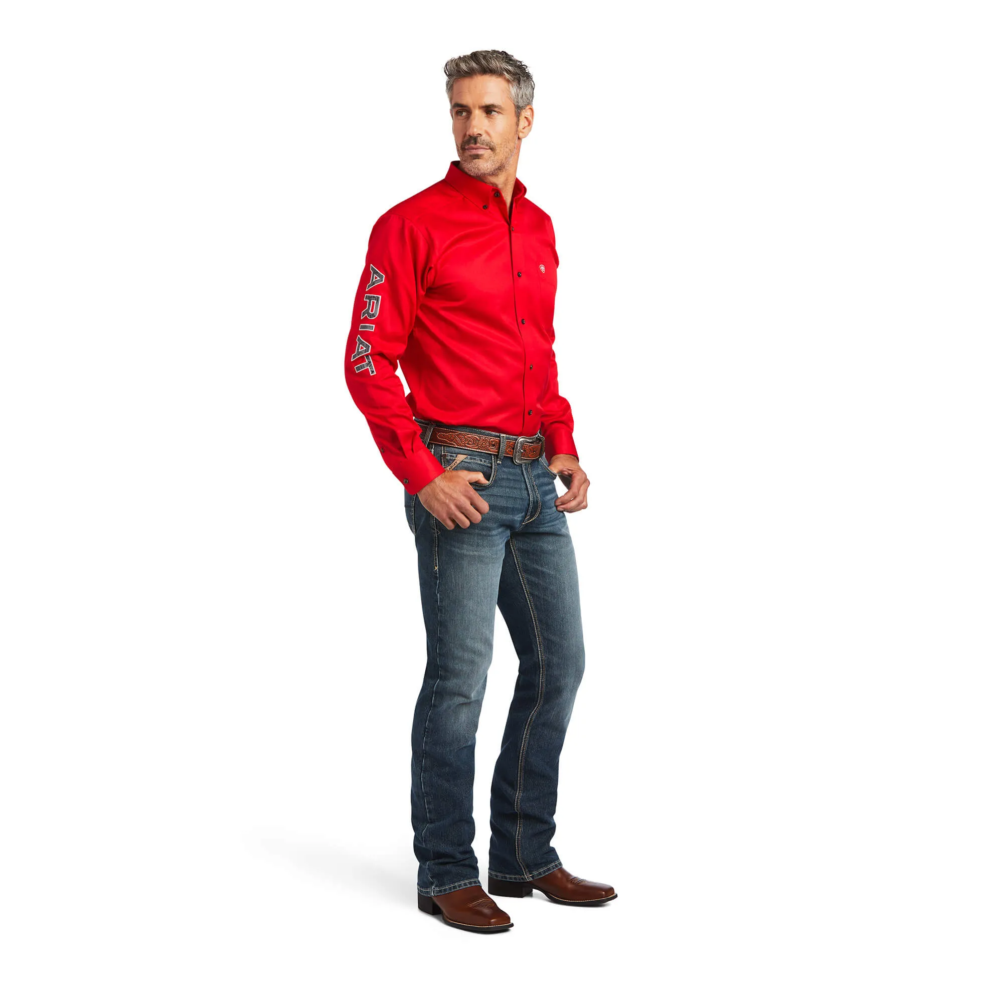 ARIAT Men's Team Logo Twill FTD LS Shirt 10040702