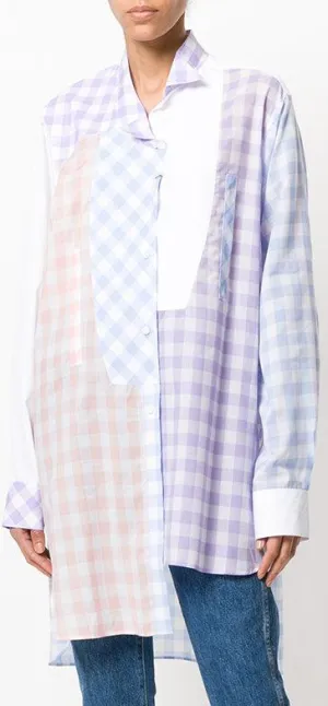 Asymmetric Check Shirt