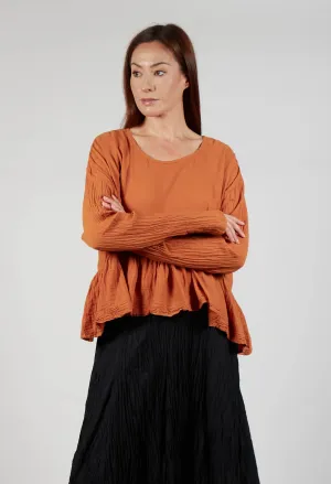 Bauchlos Shirt in Wurzel Orange