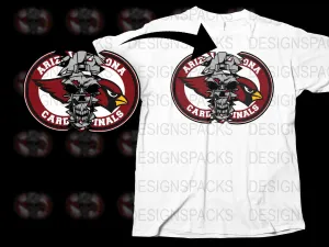 Bold Arizona Cardinals Skull Logo Graphic Png Digital Download