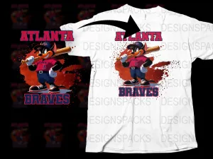Bold Atlanta Braves Baseball Mascot Graphic Png Digital Download
