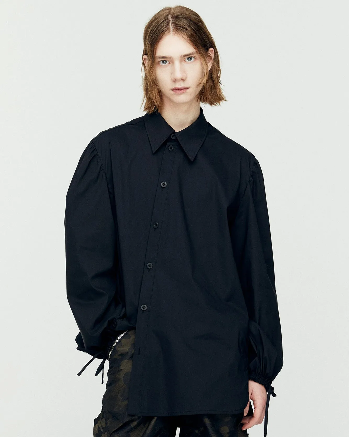 BOUQUET ASYMMETRIC SHIRTS atb1138m(BLACK)