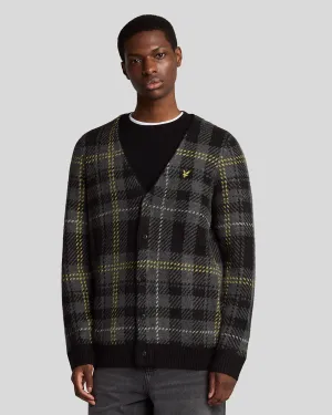 Brushed Tartan Cardigan