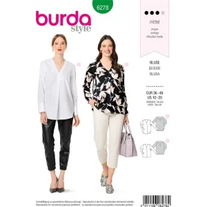 Burda Style Pattern B6278 Women's Blouses Pull-On in Two Lengths