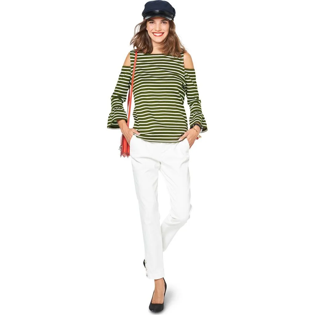 Burda Style Pattern B6314 Misses' top with sleeve frills