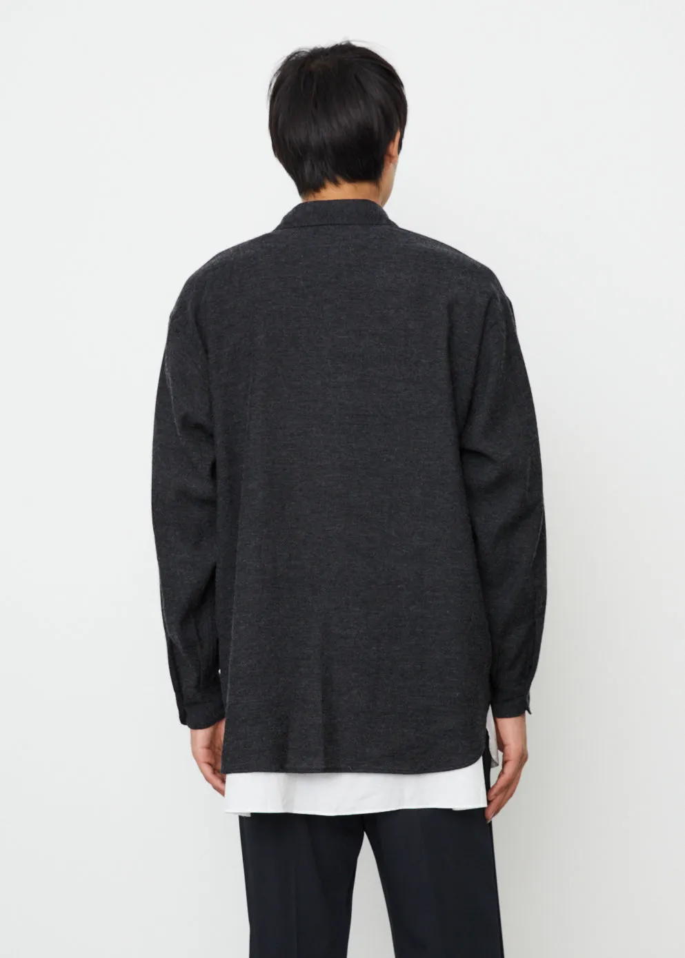 Cashmere-Washi Half-Zip Shirt