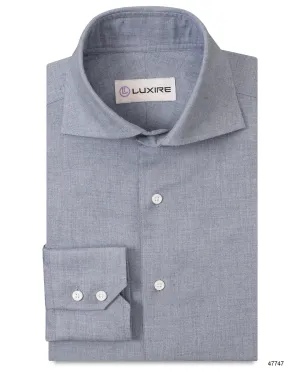 Cashmerello Alumo: Greyish Blue Cotton Twill