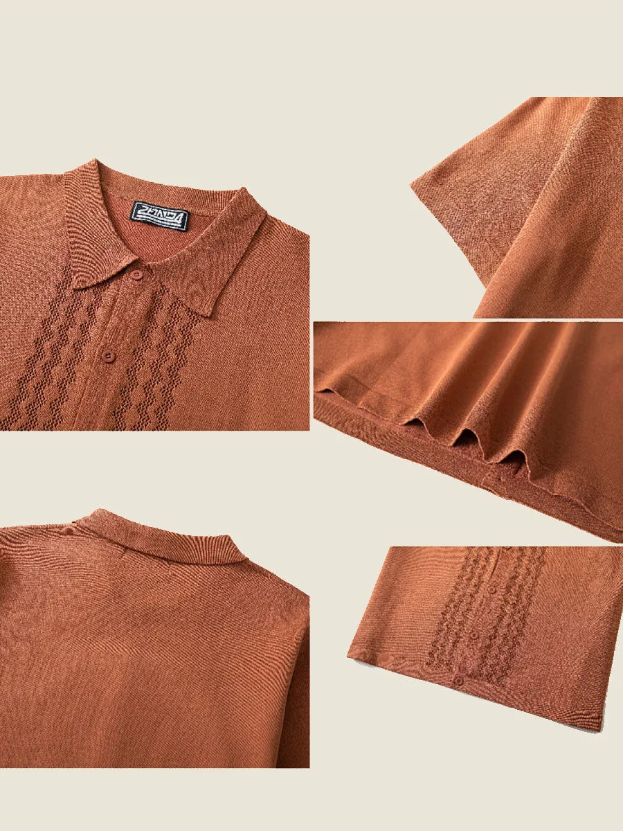 Classic Knit Summer Polo Shirt