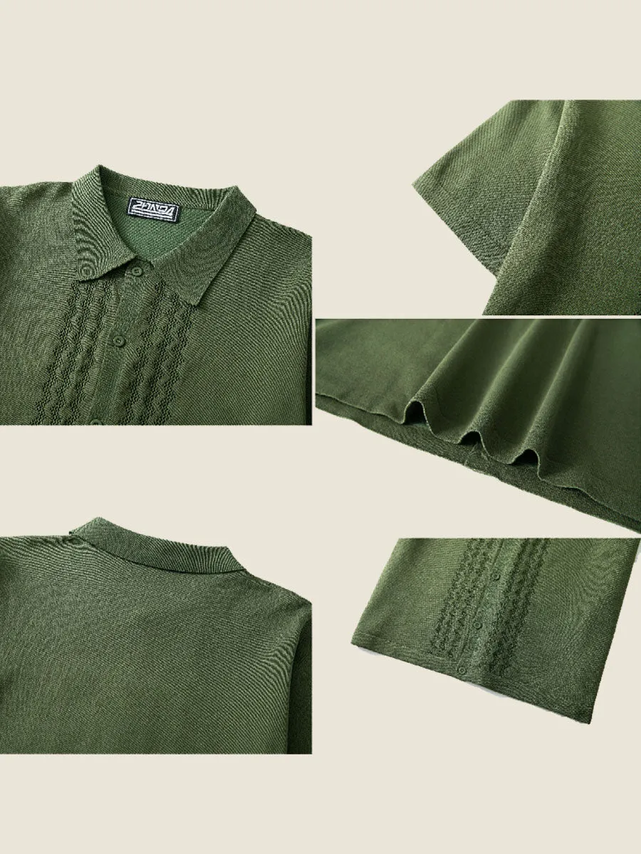 Classic Knit Summer Polo Shirt