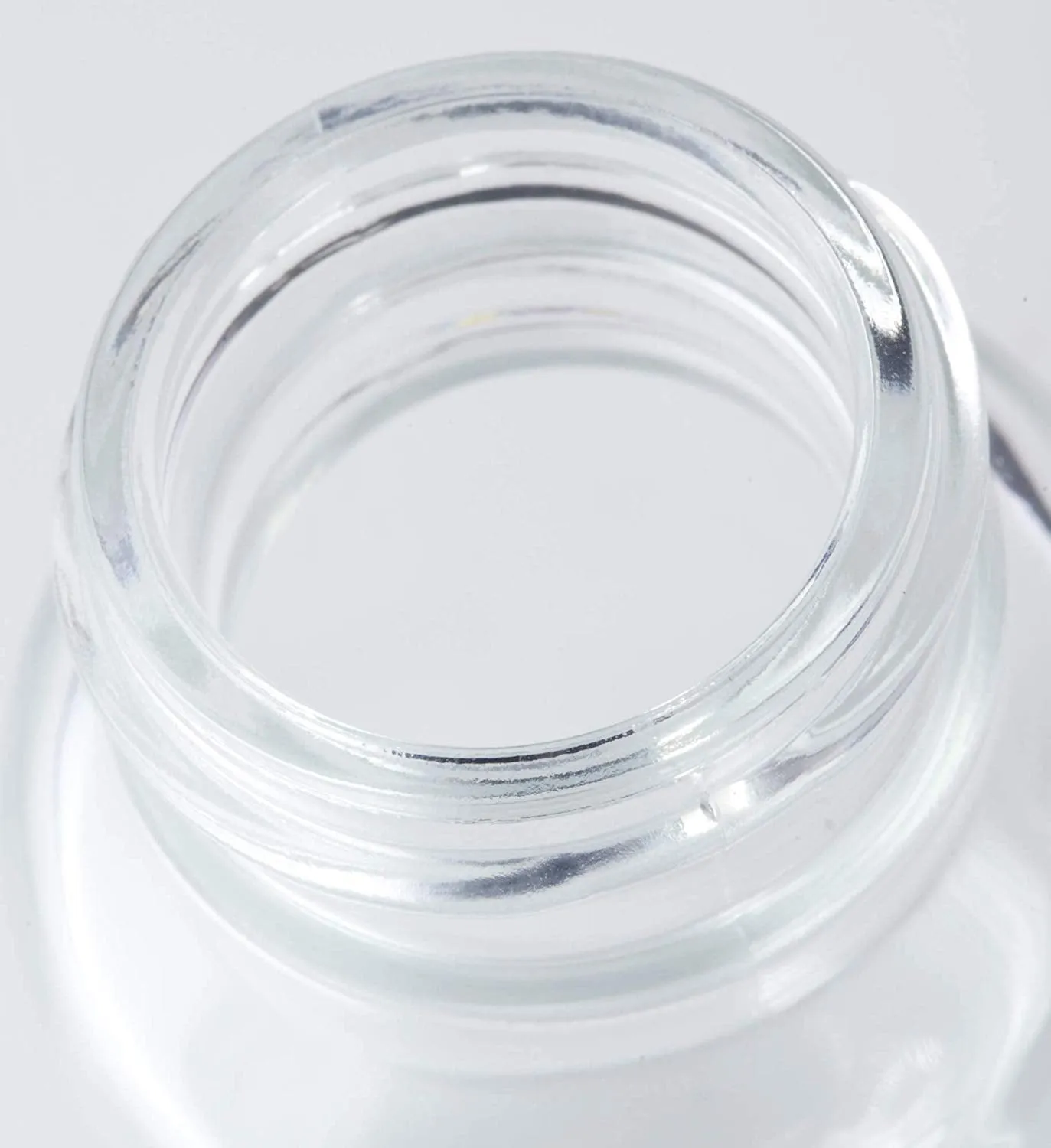 Clear Glass Wide Mouth Screw Bottle with Silver Metal Cap (12 Pack)