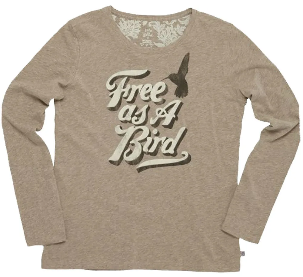 Creamy L/S Free As A Bird T-Shirt by Life is good