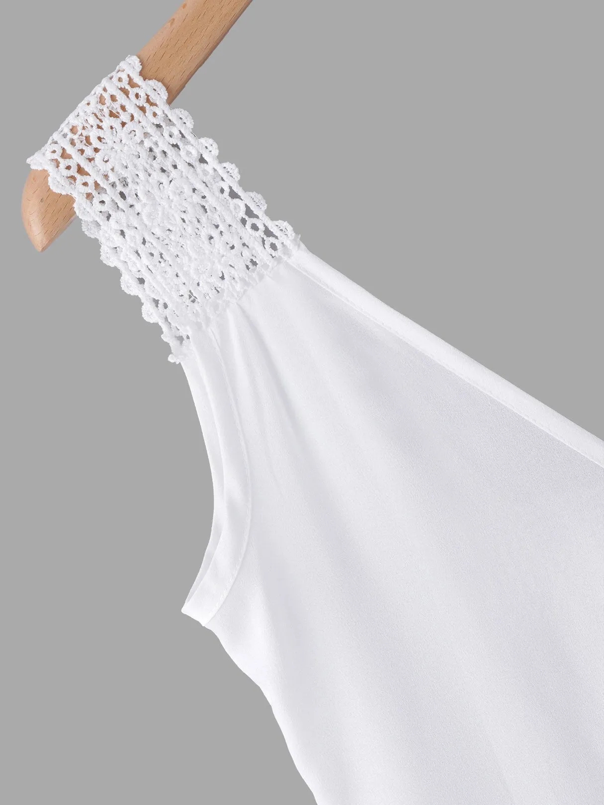 Custom Deep V Neck Plain Backless Sleeveless White Blouses