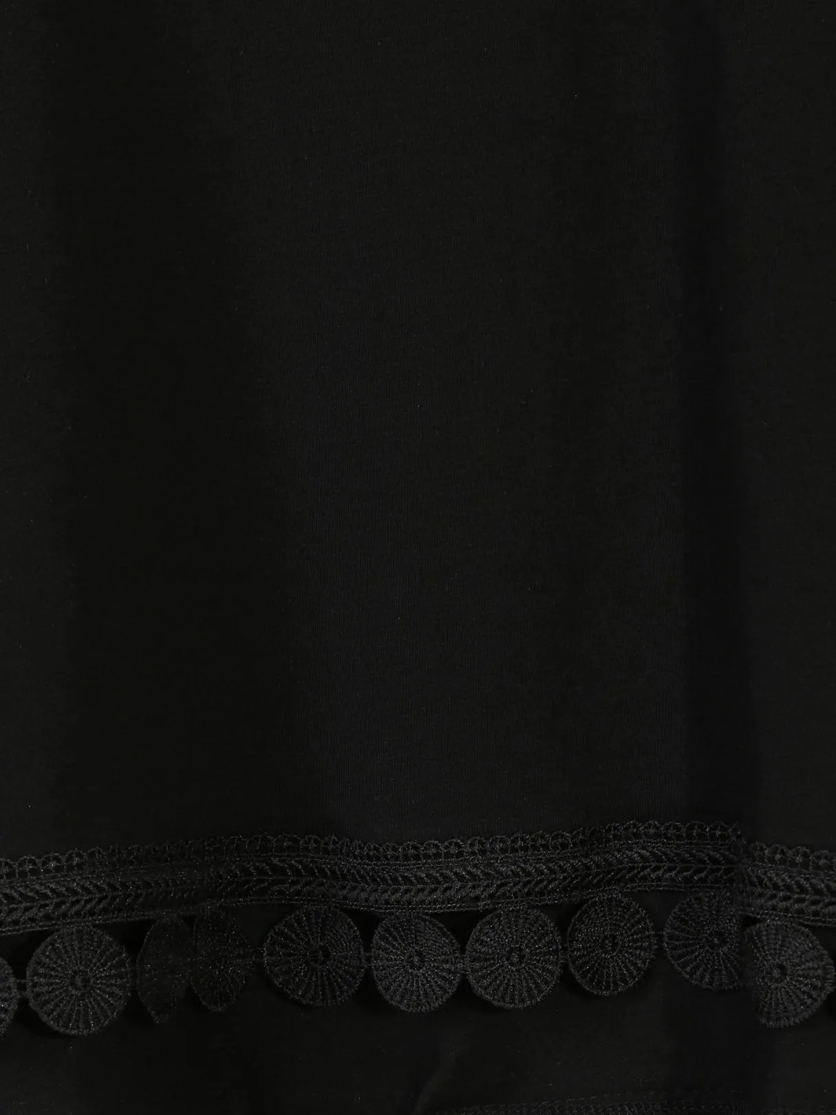 Custom Round Neck Cold Shoulder Half Sleeve Black Blouses