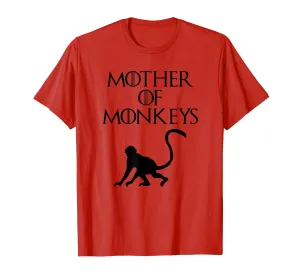 Cute &amp; Unique Black Mother of Monkeys T-shirt E010472