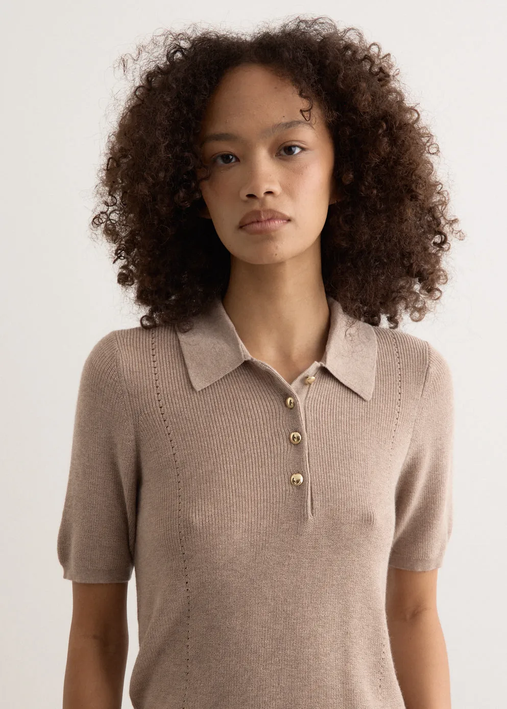 Darcey Cotton Cash Short Sleeve Polo