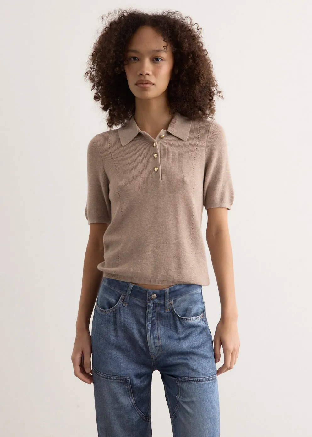 Darcey Cotton Cash Short Sleeve Polo