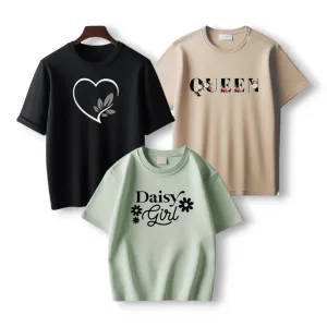 Deal Of Women's Summer Half Sleeve T-shirt With Unique Design