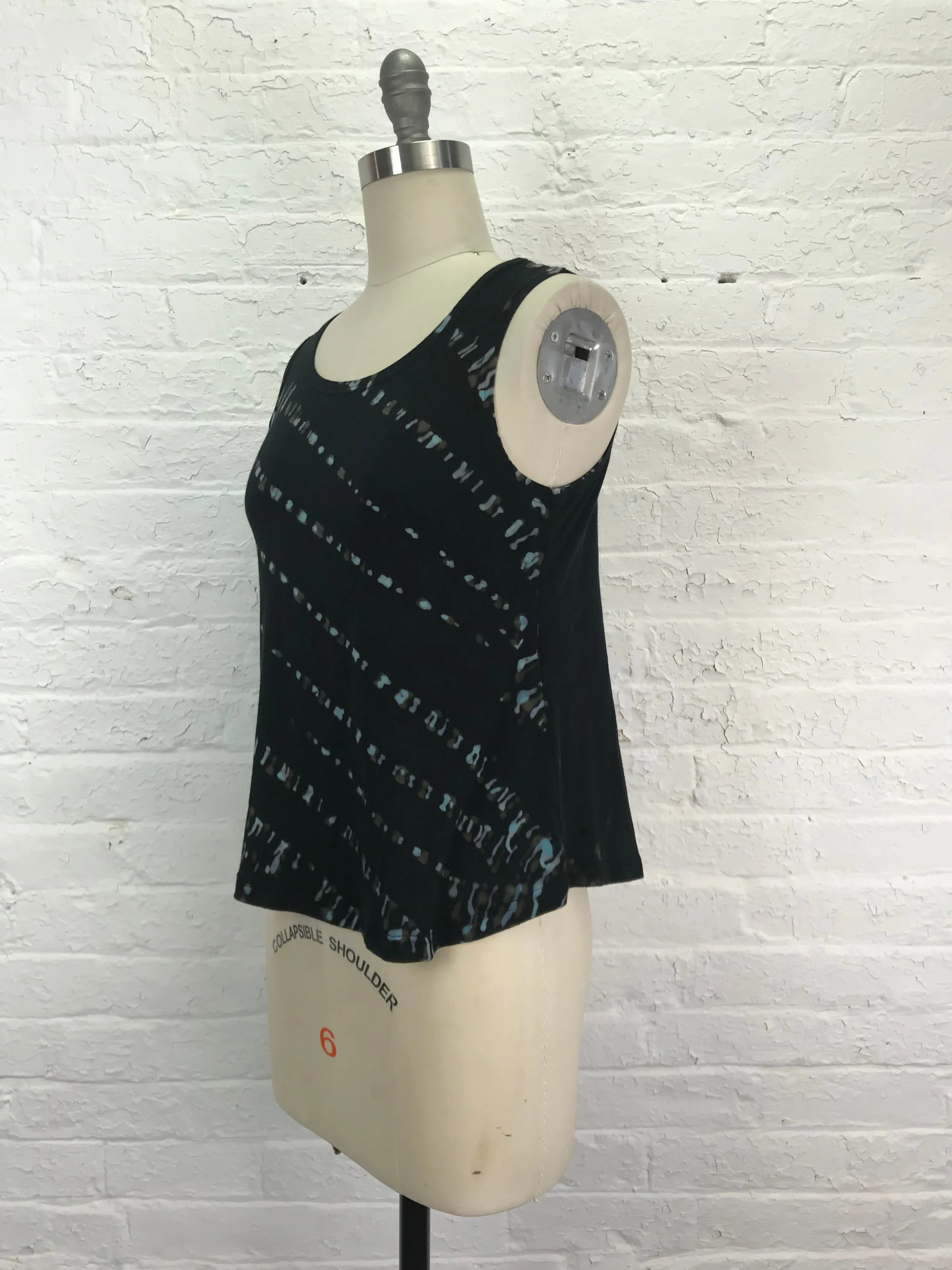 Eileen Tank Top in Blue Hieroglyphics