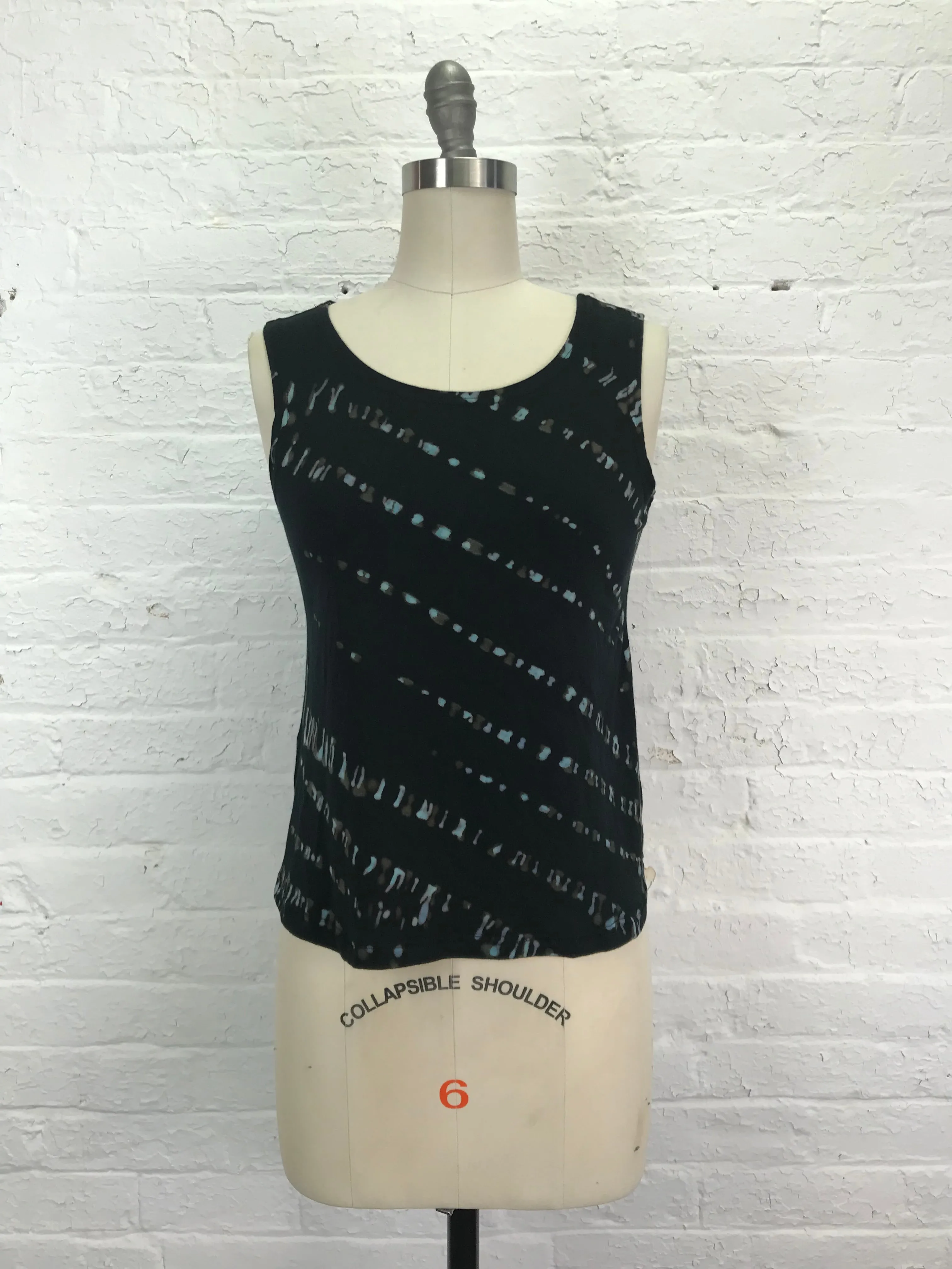 Eileen Tank Top in Blue Hieroglyphics
