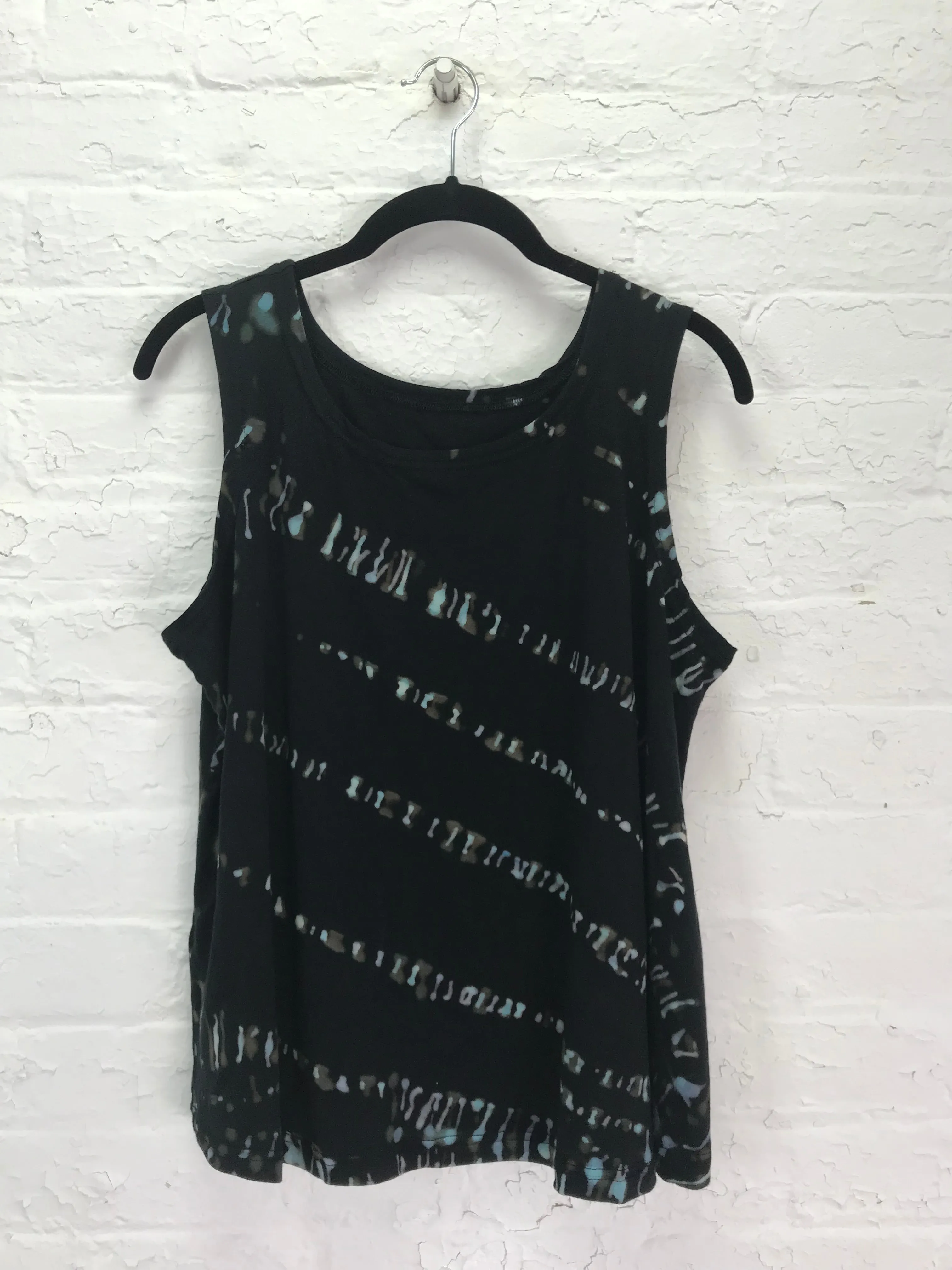 Eileen Tank Top in Blue Hieroglyphics
