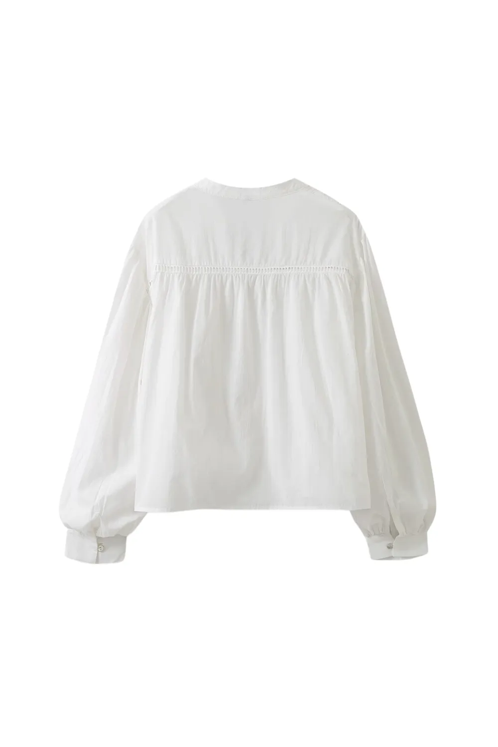 'Esther' Embroidery Long-Sleeved Blouse