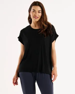Fallon Bamboo Top - Black