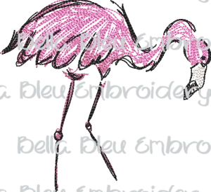 Flamingo Scribble 7