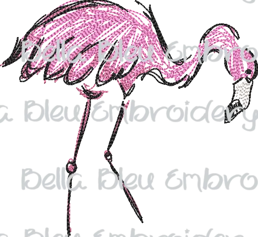 Flamingo Scribble 7