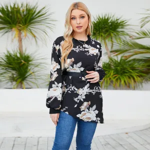 Floral Print Wholesale Plus Size Blouses Women Clothing Fashion Wholesale