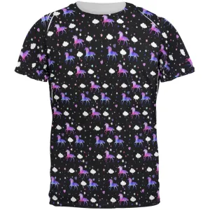 Galaxy Unicorn Pattern All Over Mens T Shirt