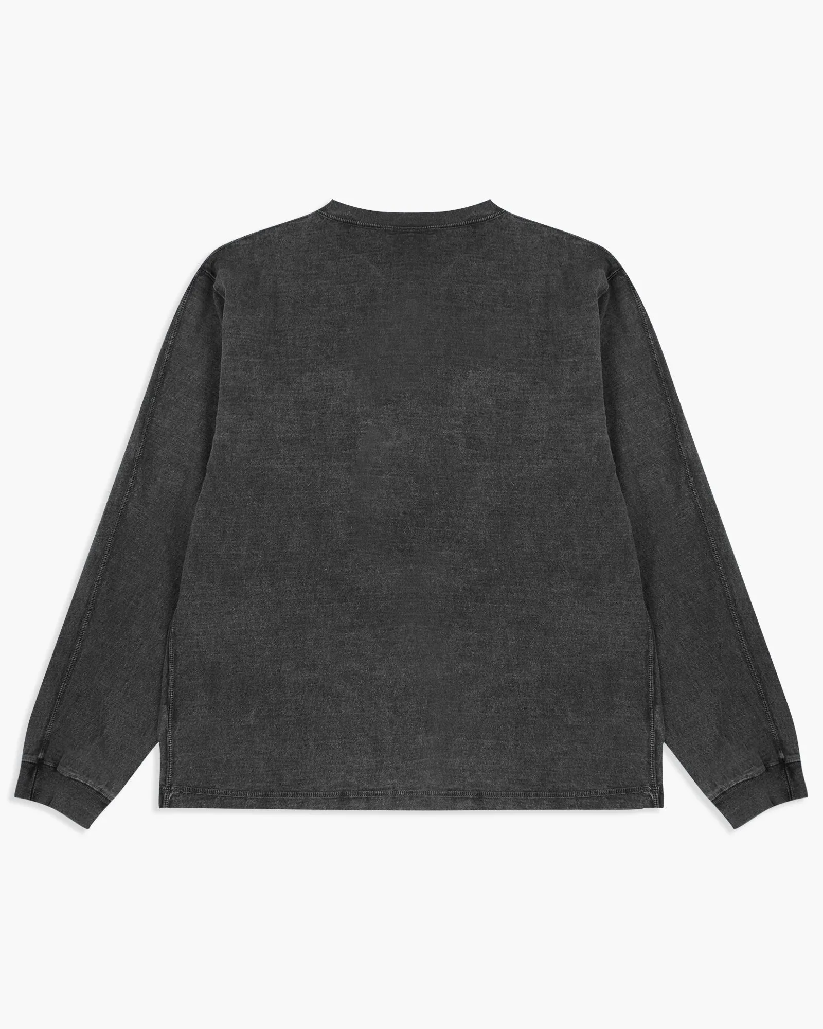 Good On L/S Heavy Henley Tee - Pigment Dyed Black