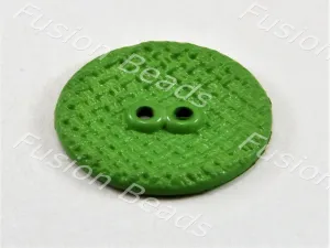 Green Circular Mesh Polyster Button