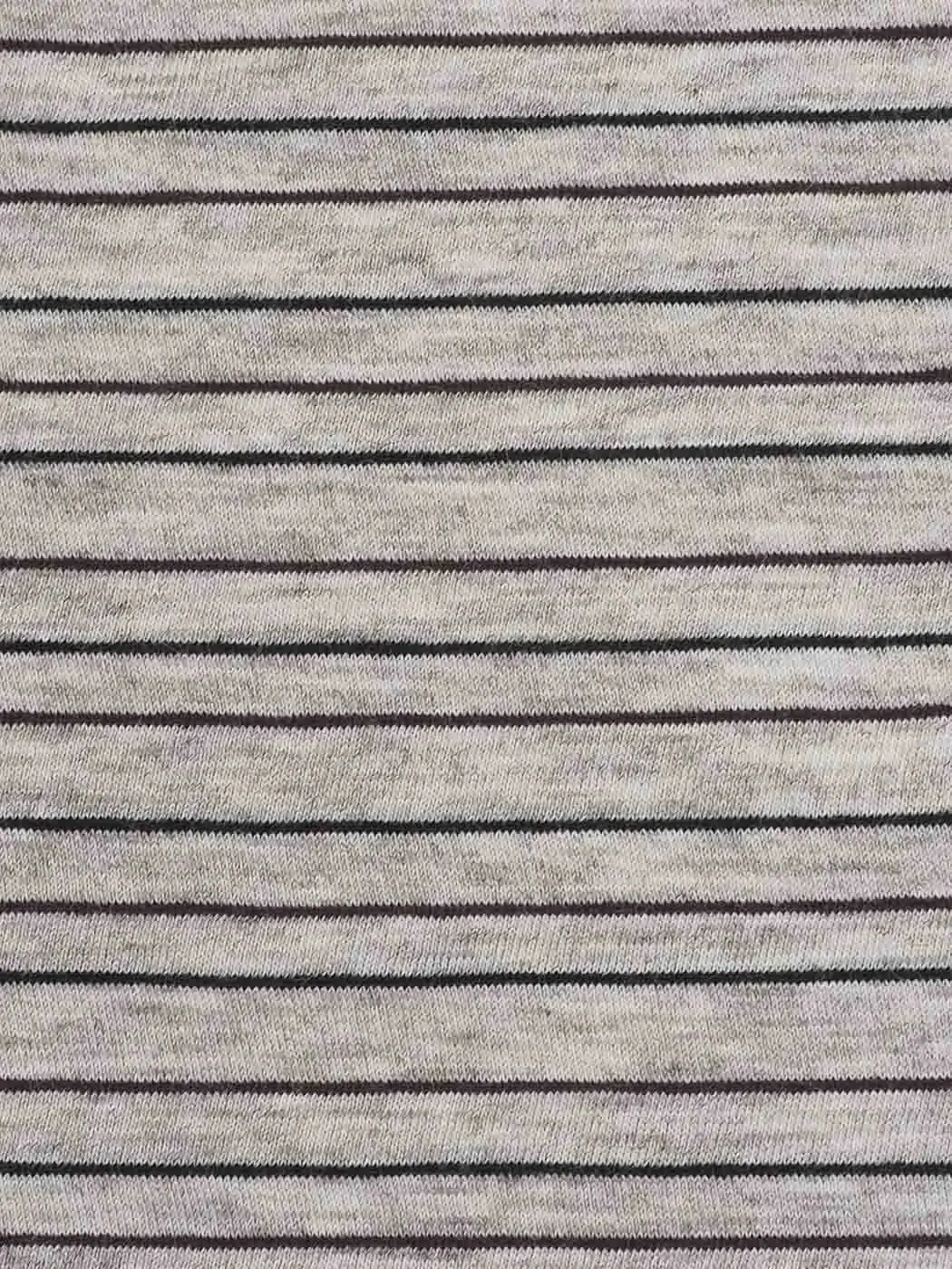 Hemp , Organic Cotton & Yak Light Weight Stripe Jersey ( KJ35A809A )