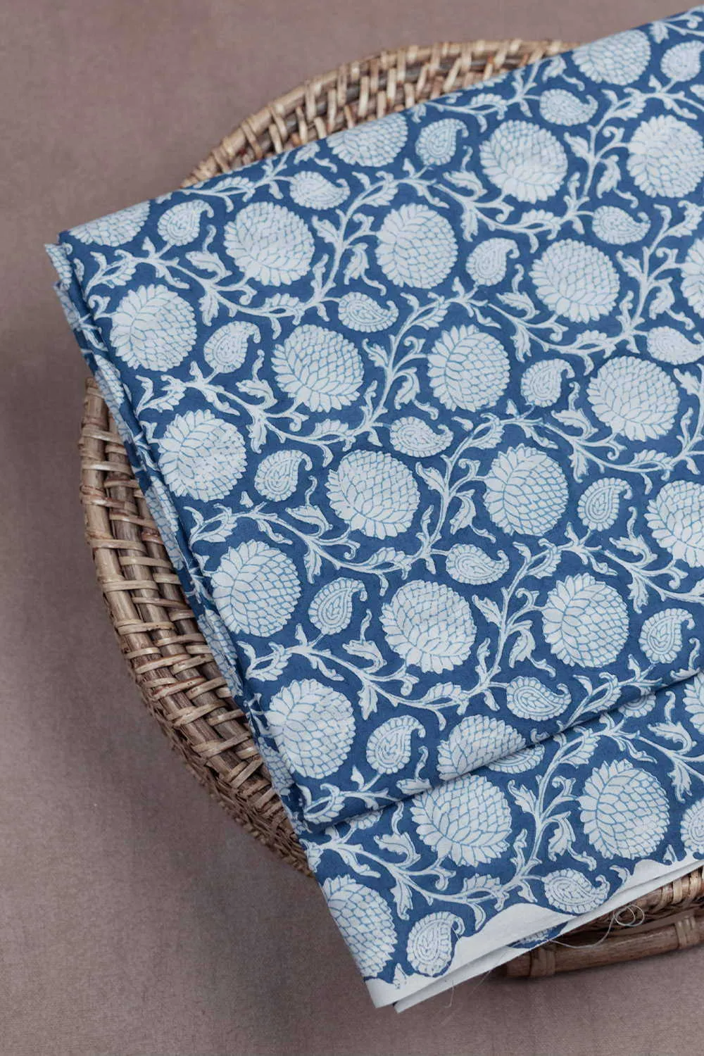 Intricate Design on Sanganeri Cotton Fabric