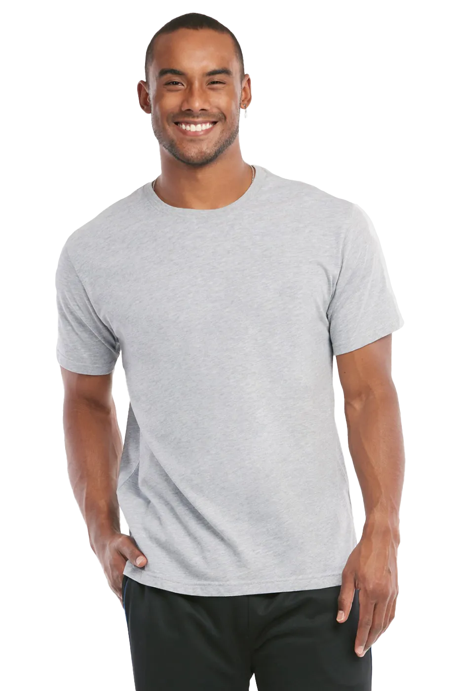 KNOCKER MEN'S CREW NECK T-SHIRT (TR700_H.GRY)