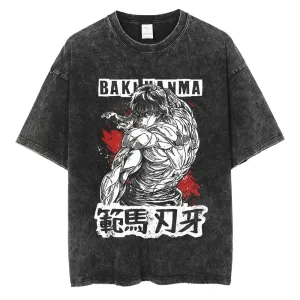 [KUJO] "Power" Vintage Oversized T Shirt