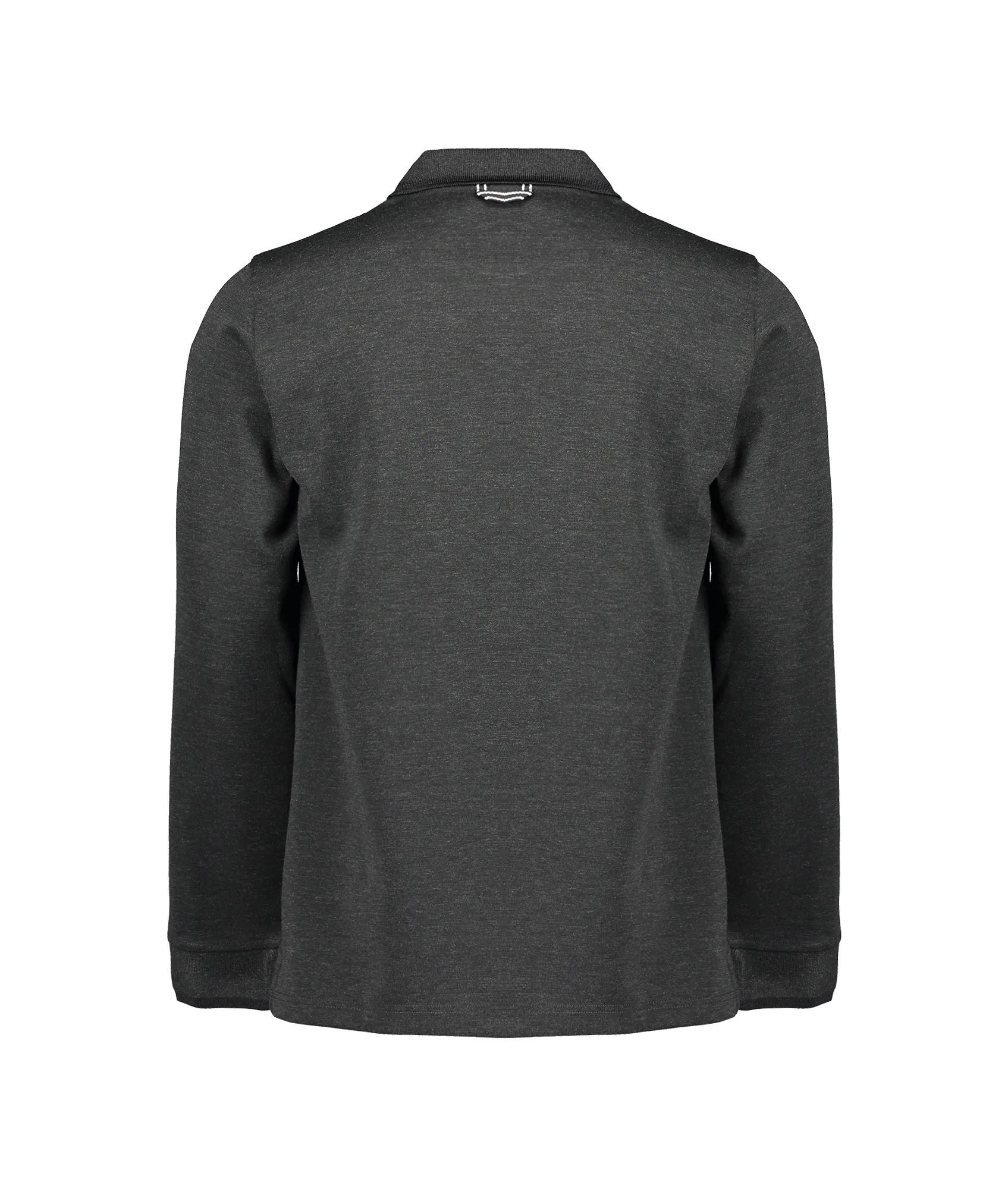 Legra Zip Neck Lux Jersey Long Sleeve Polo - Grey