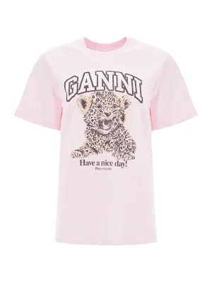 Leopard Print Cotton T-shirt