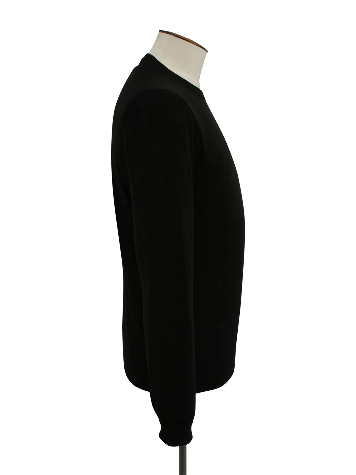 Lugano Ribbed Crewneck Cotton Black