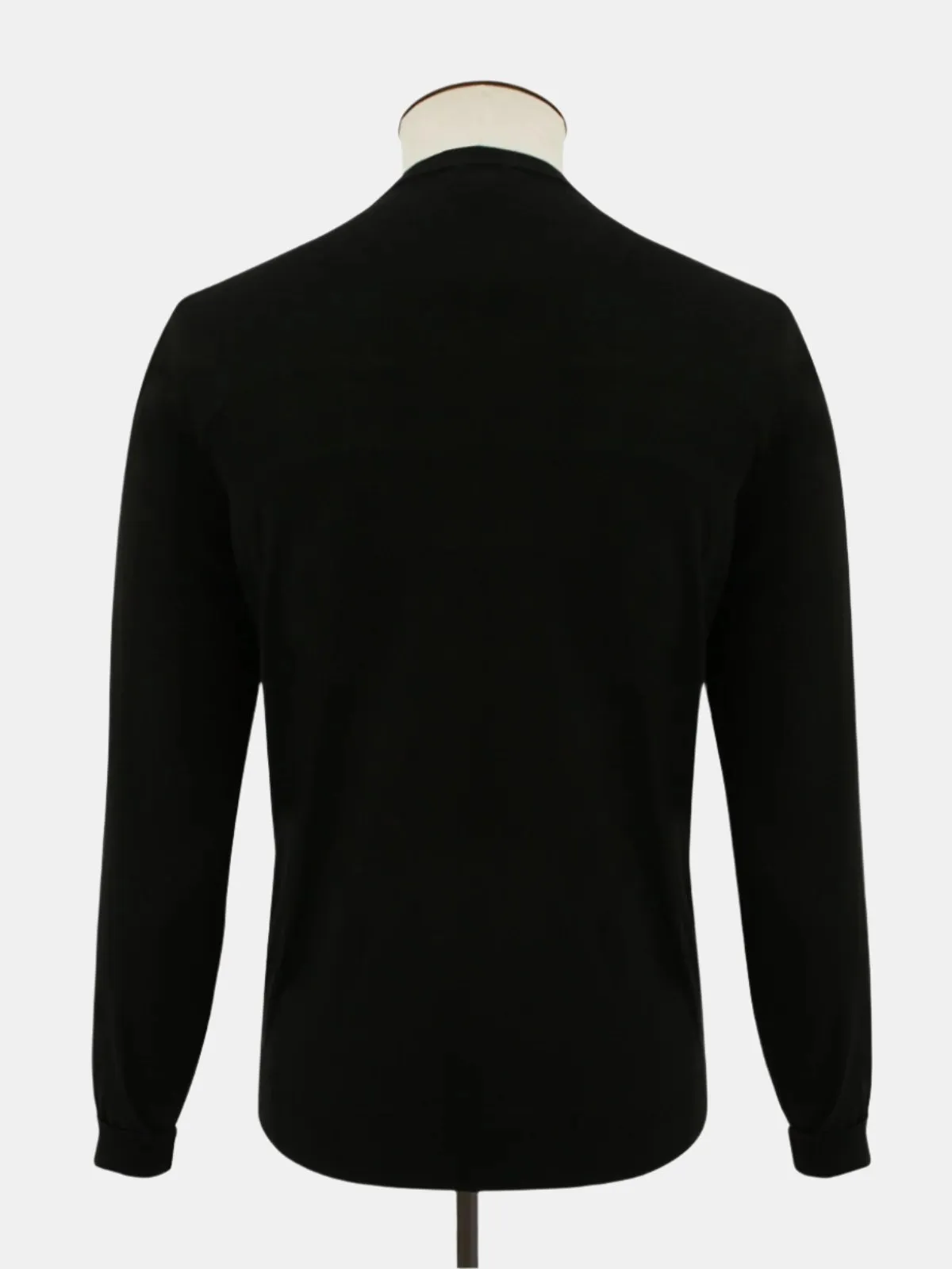 Lugano Ribbed Crewneck Cotton Black