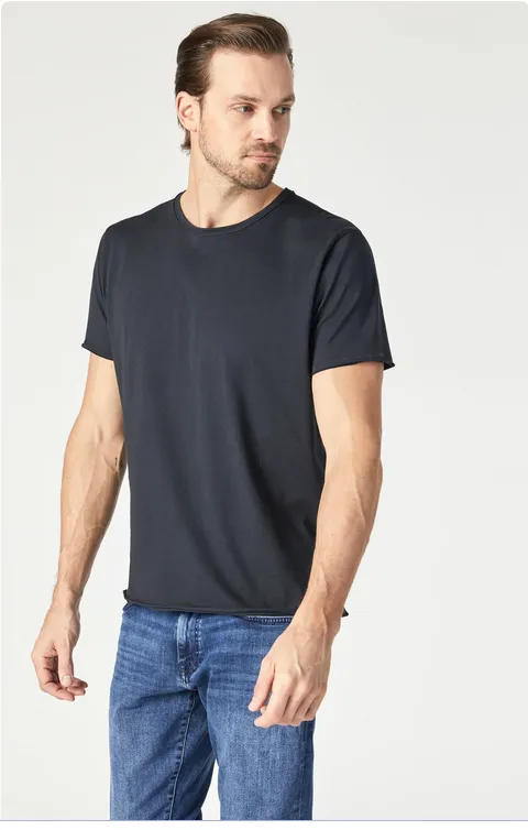 Mavi Raw Edge T-Shirt | Black