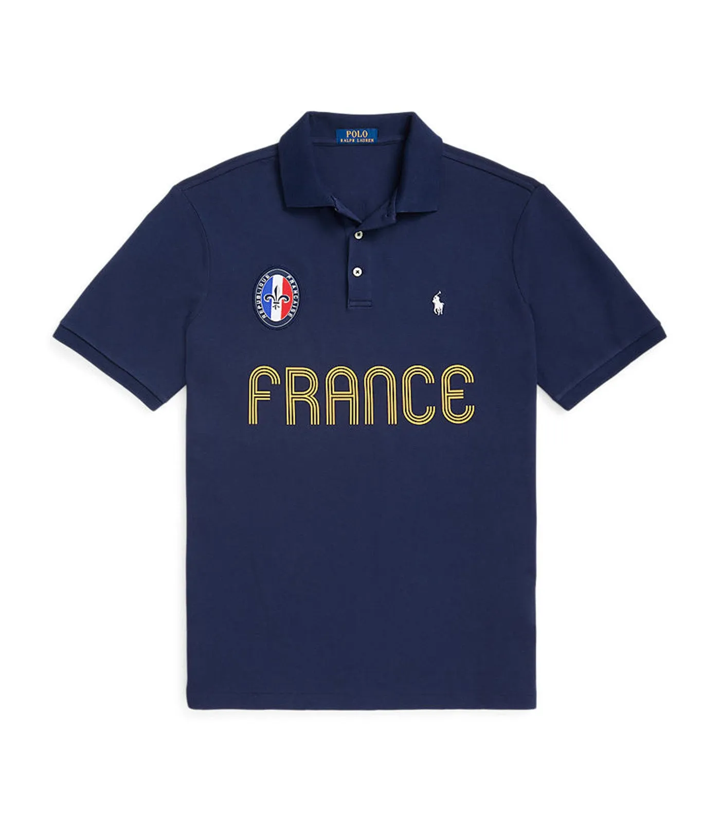 Men's Classic Fit France Polo Shirt Refined Navy