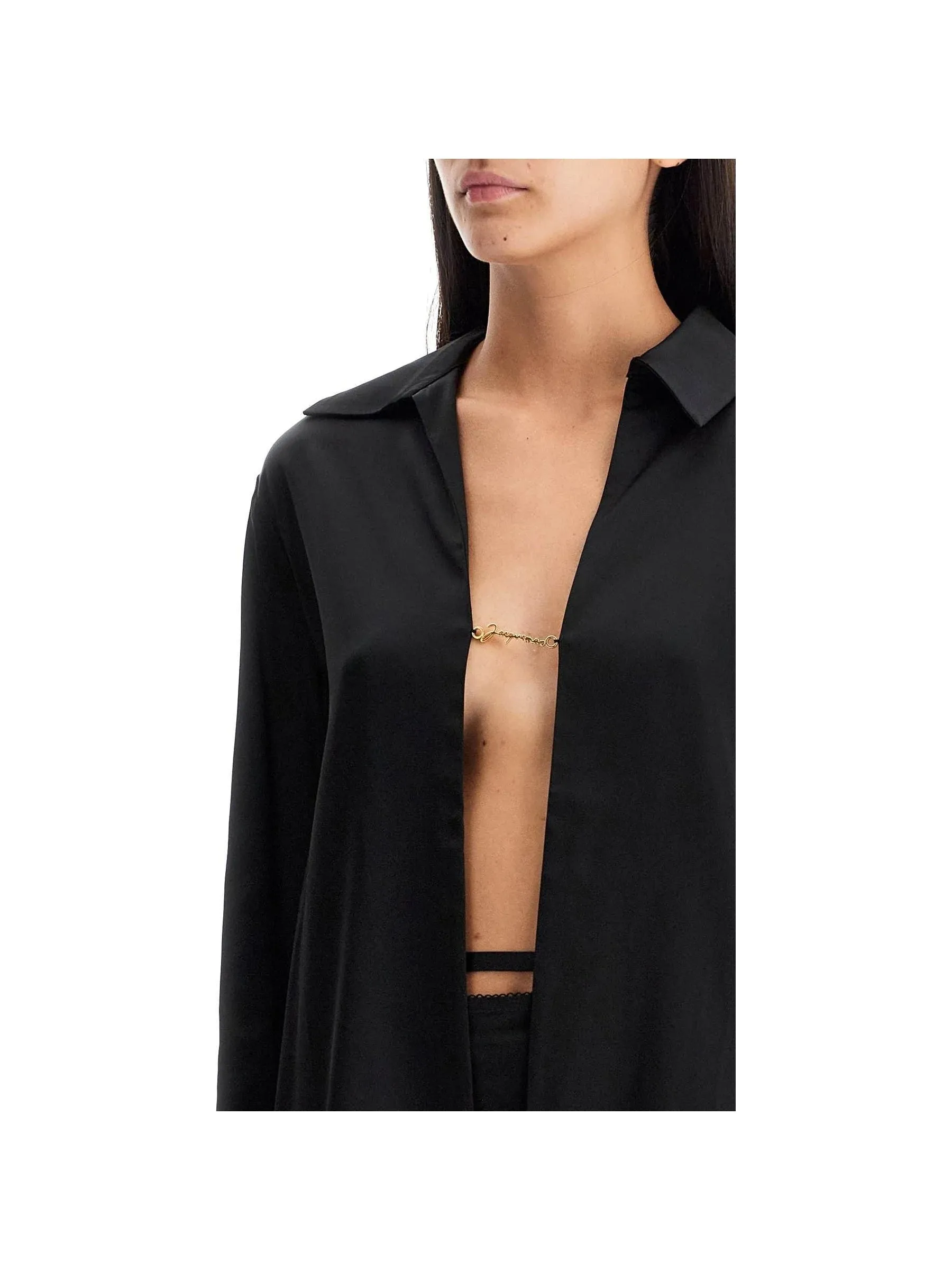 Open Stretch Satin Top
