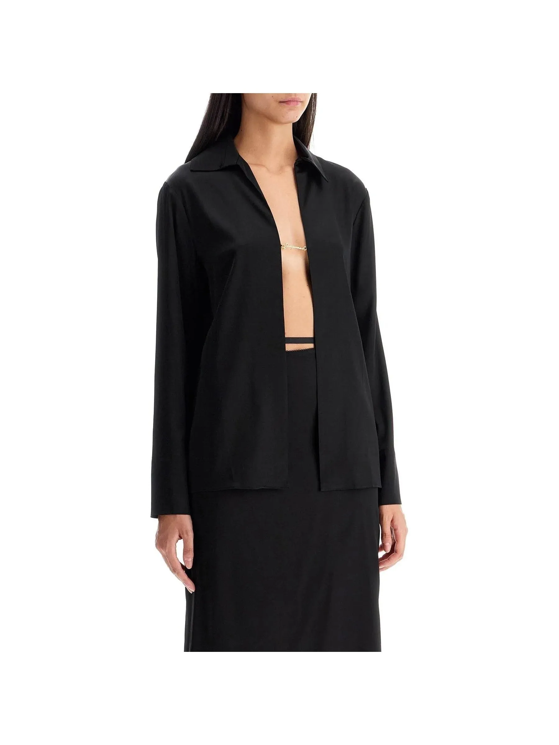Open Stretch Satin Top